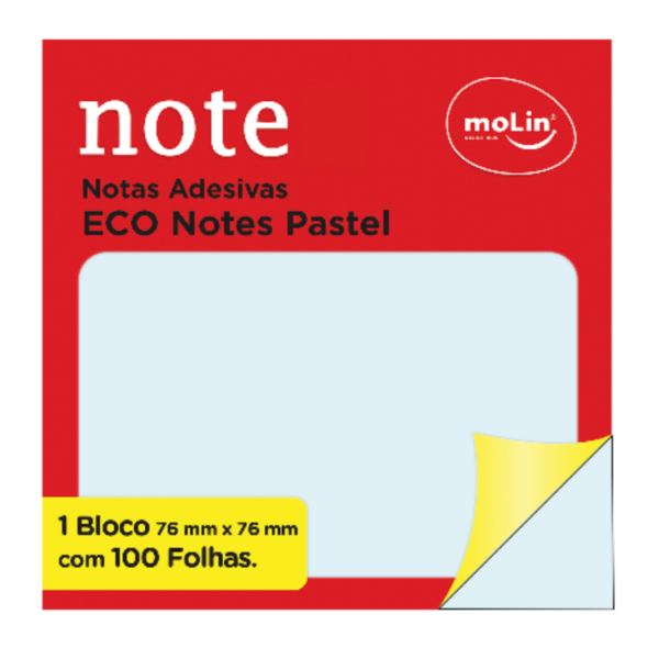BLOCO DE NOTAS ADESIVAS ECO 76 mm x 76 mm – 23314