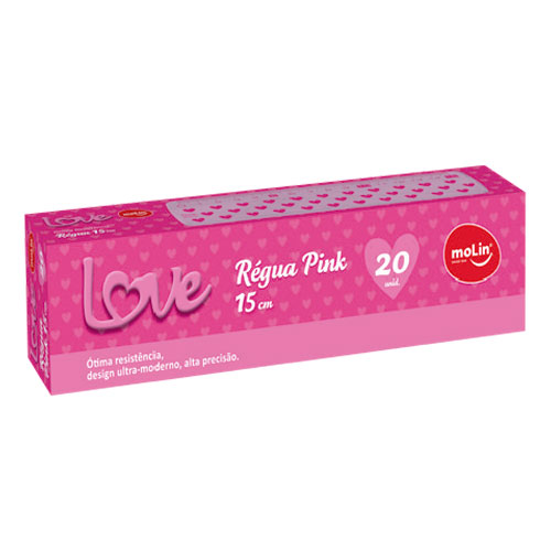 RÉGUA LOVE PINK 15cm – 31595