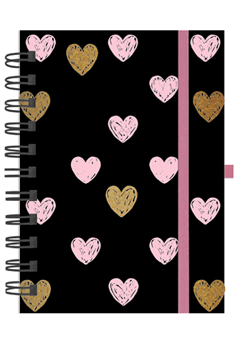 CADERNO A6 ARGOLADO BLACK HEART – 40052