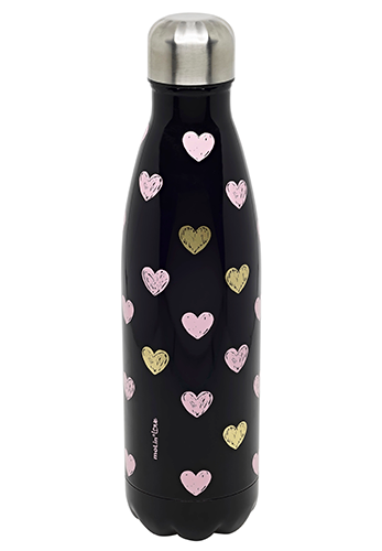 GARRAFA HOT & COLD 500 ML LOVE HEART PRETA – 23561