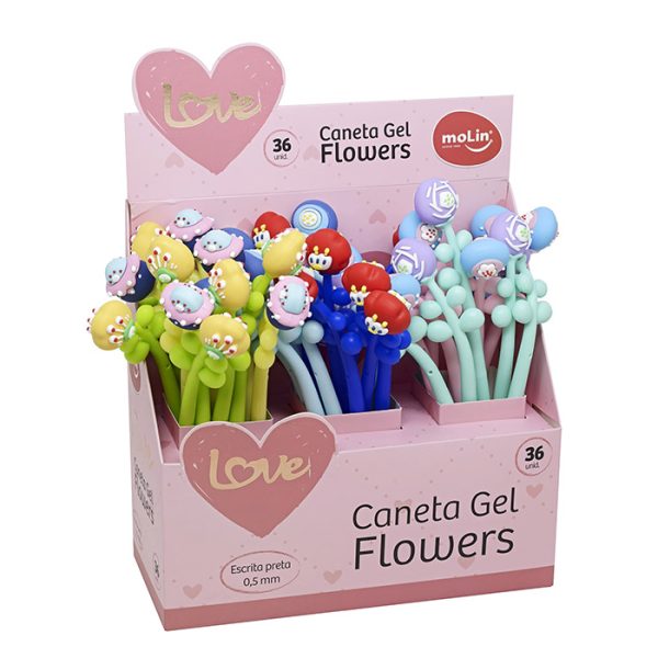CANETA GEL LOVE FLOWERS 0,5 MM – 1336
